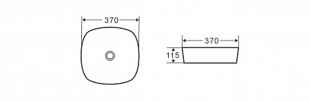 Раковина накладная Terminus Классик 370х370х115 Волгодонск - фото 3