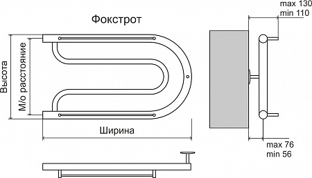 Фокстрот AISI 32х2 320х500 Полотенцесушитель  TERMINUS Волгодонск - фото 3