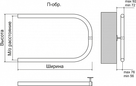 П-обр БШ 320х600 Полотенцесушитель  TERMINUS Волгодонск - фото 3