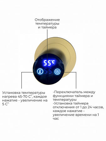 Аккорд П5 500х800 электро Полотенцесушитель TERMINUS Брашированное золото Волгодонск - фото 4