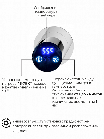 Рондо П2 350х760 электро Полотенцесушитель TERMINUS Нержавеющая сталь Волгодонск - фото 5